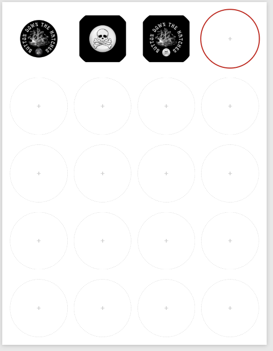 Multi-Image Template — slot grid with active slot highlighted