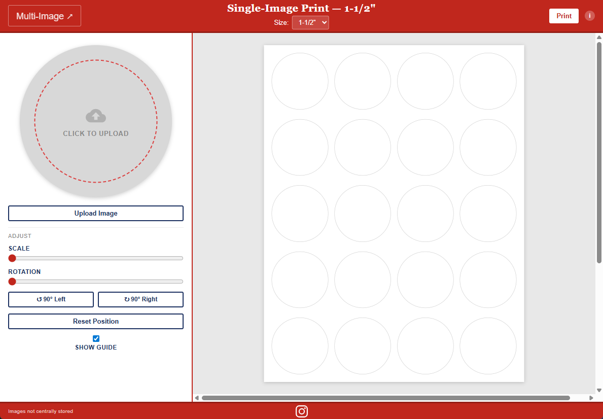 Single-Image Template — full page view